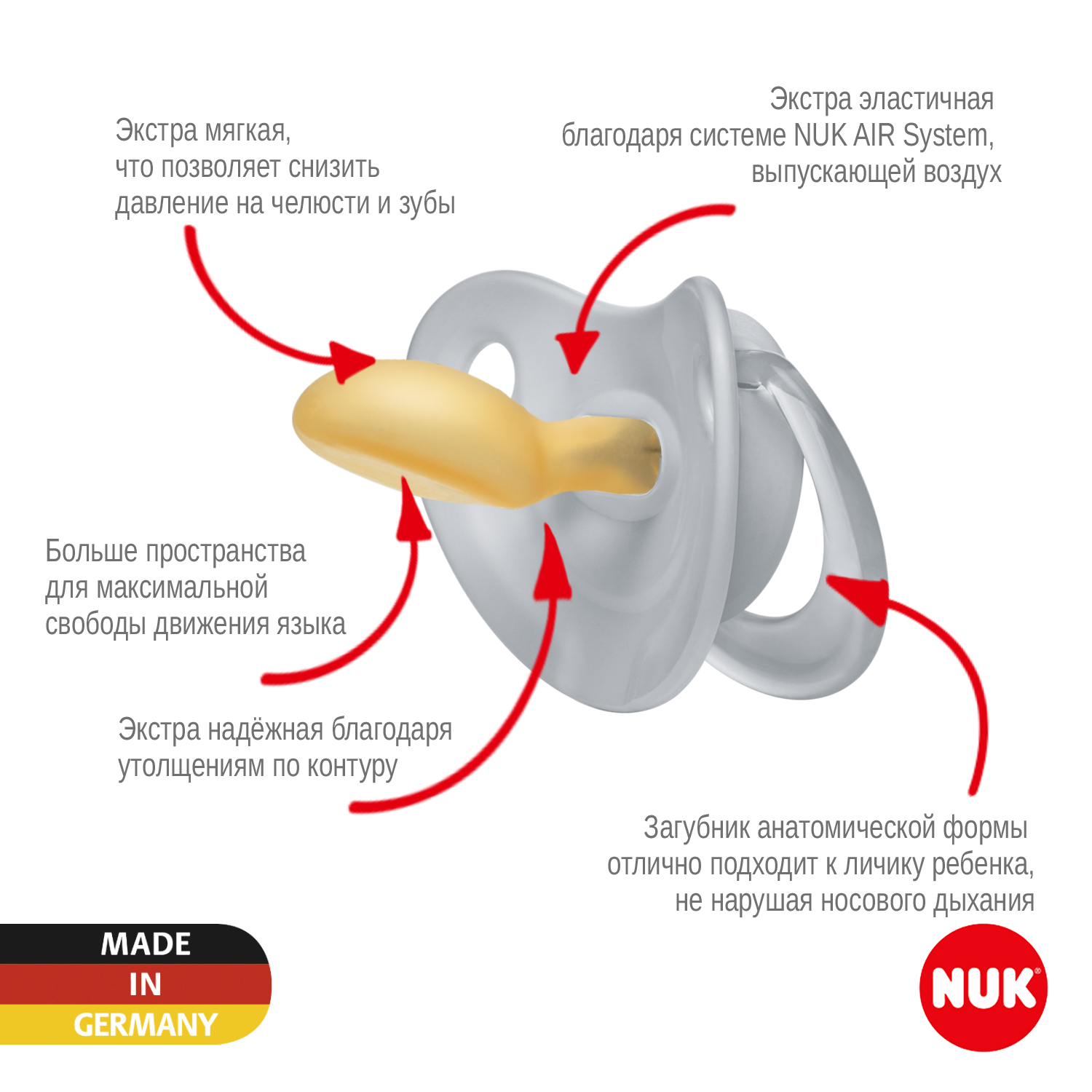 Пустышка Nuk Trendline Дисней Медвежонок Винни Ушастик 10734054 - фото 3