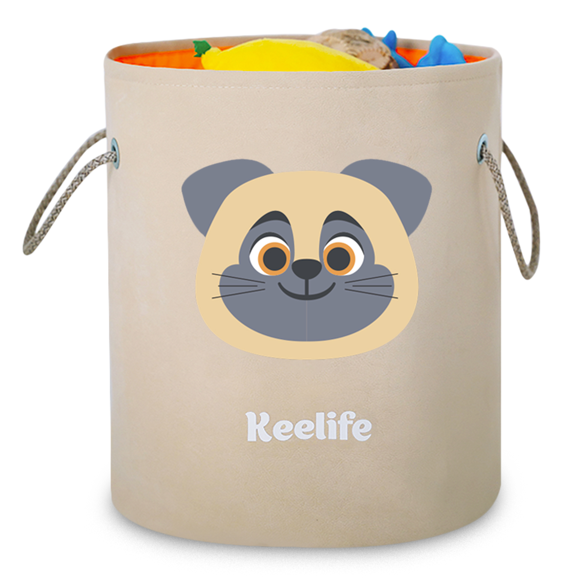 Корзина для игрушек Keelife хранения Собака бежевый-оранжевый - фото 1
