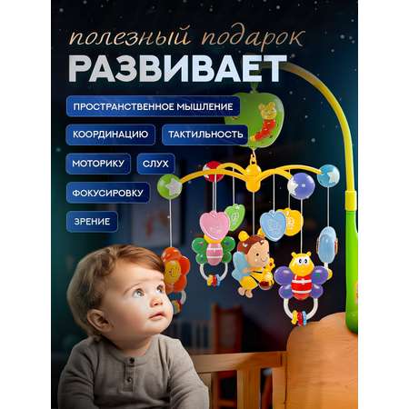 Музыкальный мобиль SHARKTOYS в кроватку