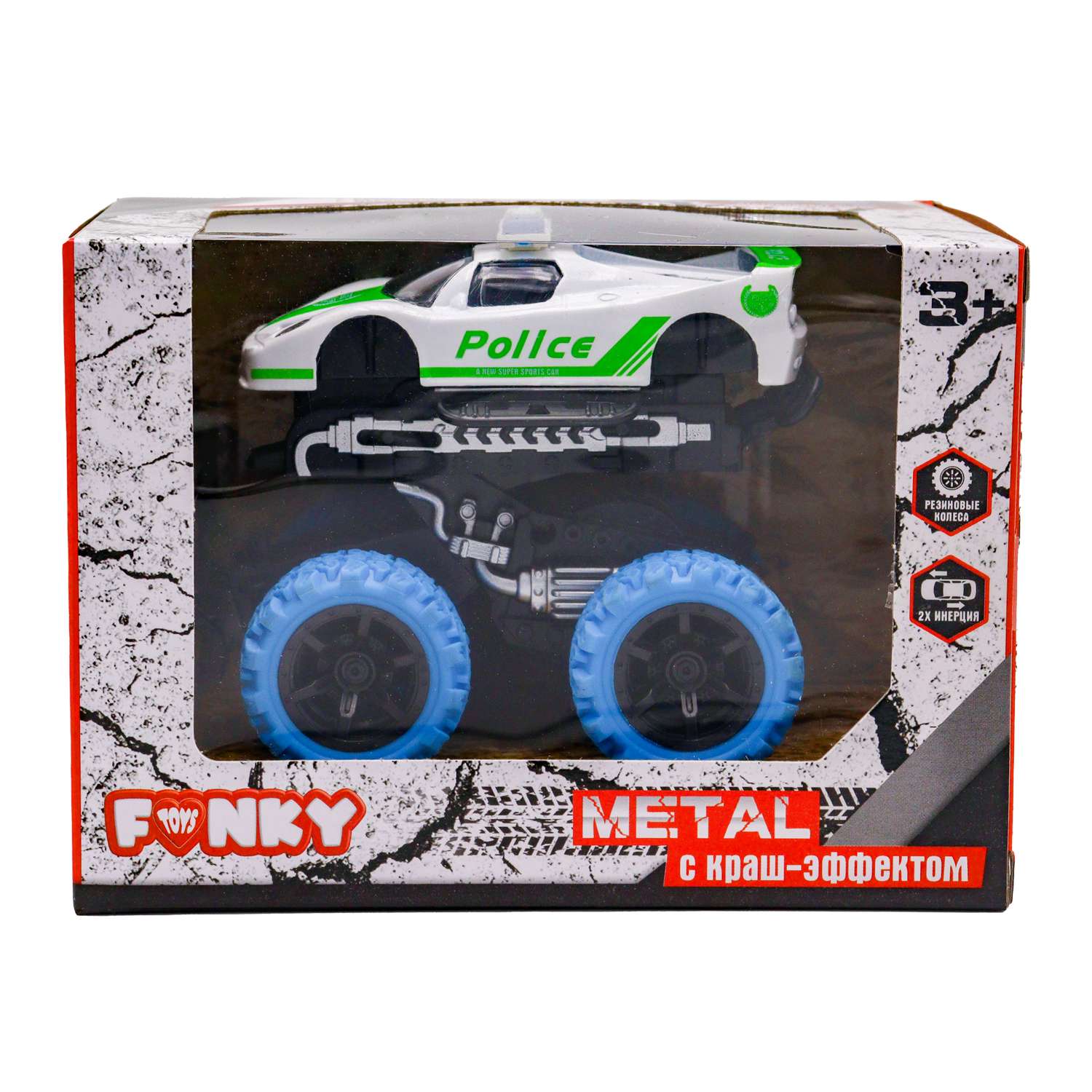 Машинка Funky Toys Полицейская с синими колесами FT8488-7 FT8488-7 - фото 3