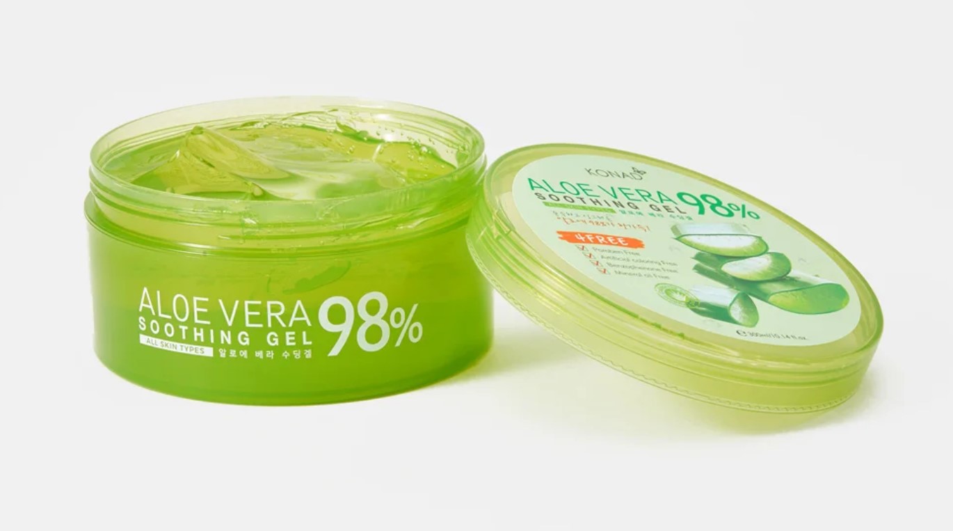 Восстанавливающий увлажняющий гель Konad Aloe Vera 98% для лица и тела - фото 3