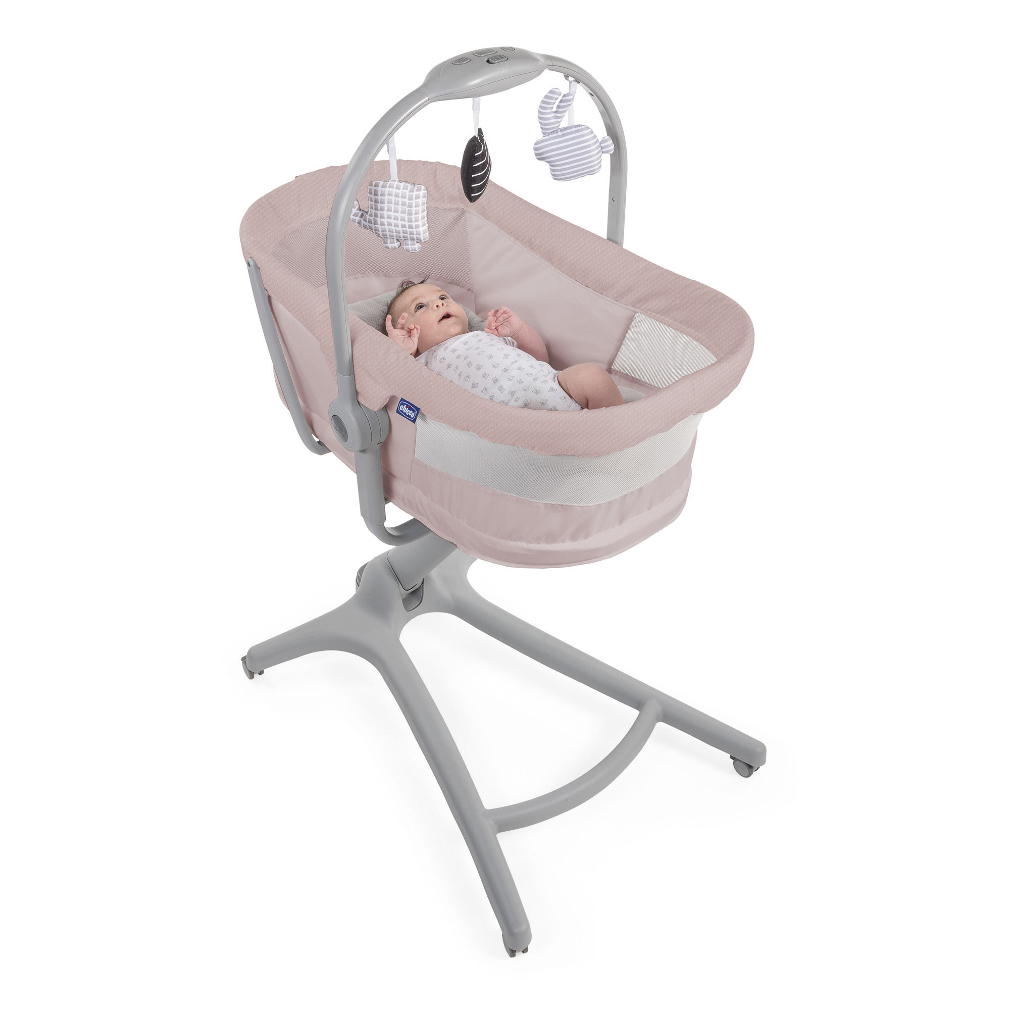 Детская кроватка Chicco Baby Hug - 4 in 1 Air Rose овальная, (розовый) - фото 5