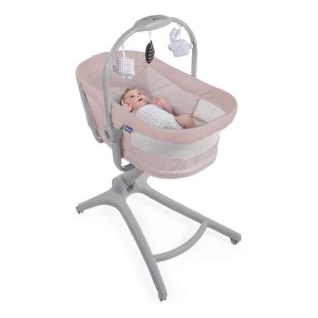 Детская кроватка Chicco Baby Hug - 4 in 1 Air Rose овальная, (розовый)