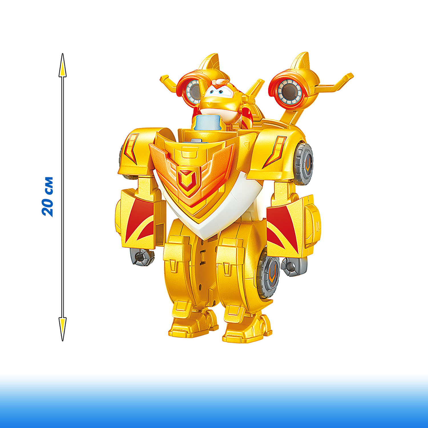 Машина трансформер Super Wings с фигуркой Голден Боя EU770352 - фото 4