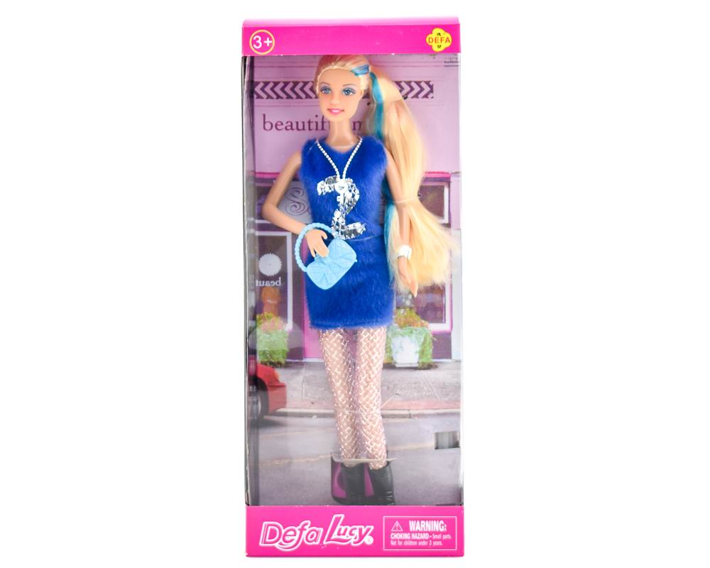 Кукла Lucy Junfa Гламурная вечеринка в синем платье 8271d/синее - фото 1