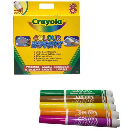 фломастеры для письма на доске Crayola 8 цветов радуги