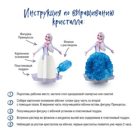 Набор для опытов Kiki выращивание кристаллов Эльза Русалочка Золушка Белоснежка