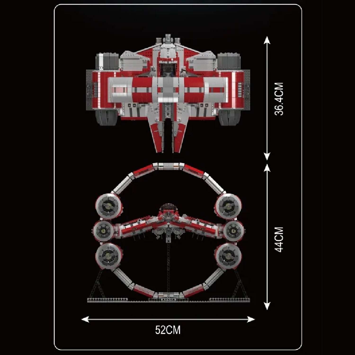 Конструктор Mould King Звездный истребитель Межзвездный кольцевой космический корабль - фото 11