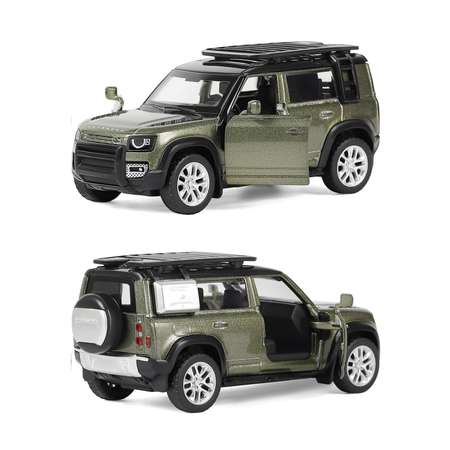 Машинка металлическая АВТОпанорама 1:43 2020 Land Rover Defender 110 оливковый инерционная