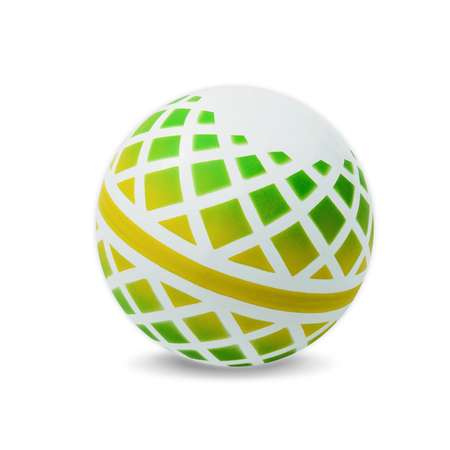 Мяч ЧАПАЕВ диаметр 150 мм Корзинка белый желтый зеленый