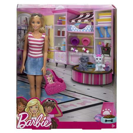 Набор игровой Barbie Кукла Барби и ее питомцы