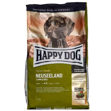 Корм для собак Happy Dog Supreme Sensible Новая Зеландия ягненок-рис 1кг