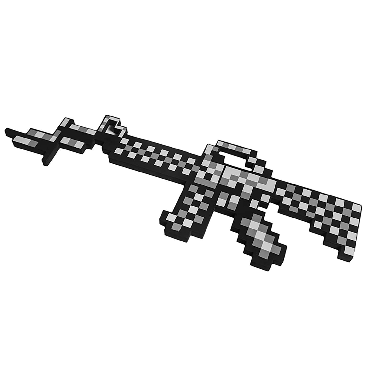 Игрушечное оружие Pixel Crew Автомат серый пиксельный 62см - фото 1