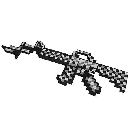 Игрушечное оружие Pixel Crew Автомат серый пиксельный 62см