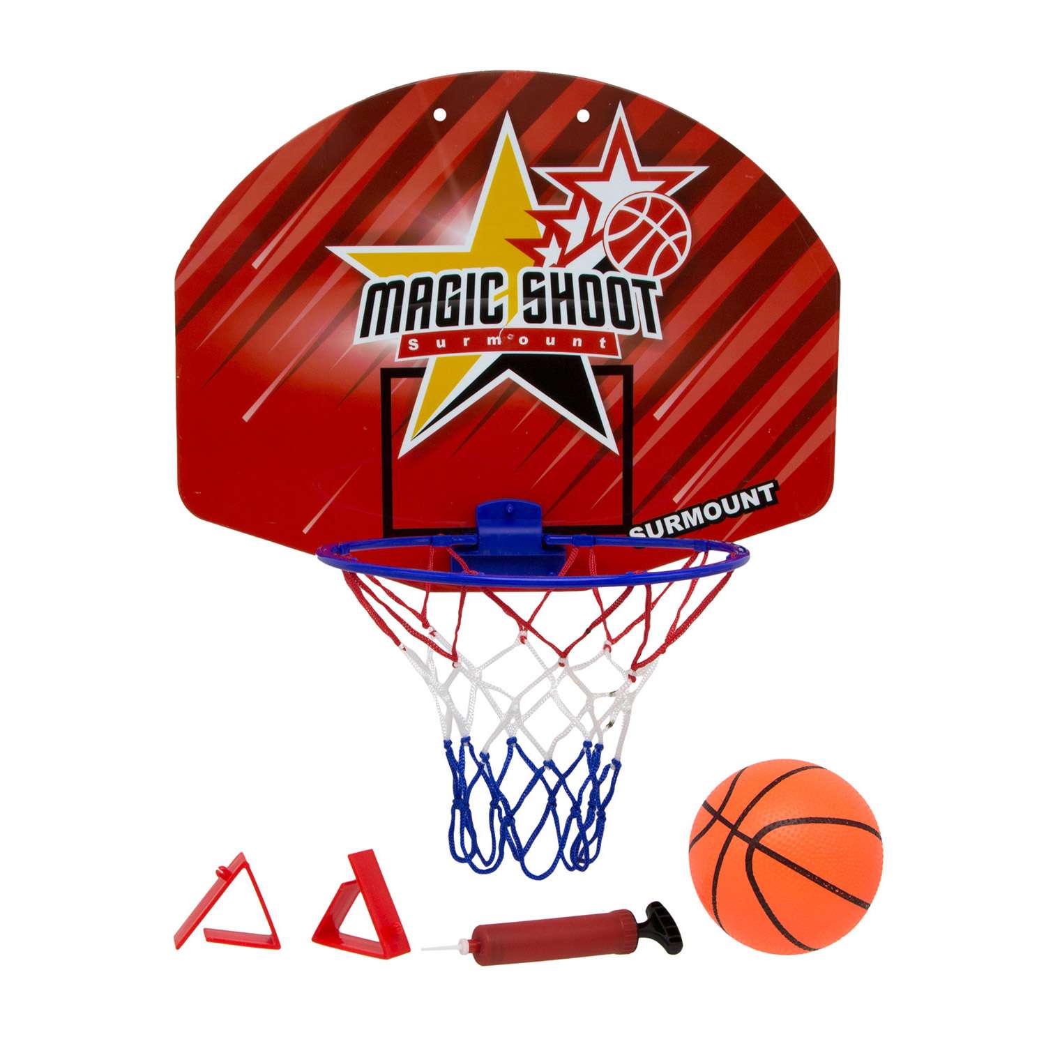 Набор для баскетбола S+S корзина со щитом мяч насос - фото 1
