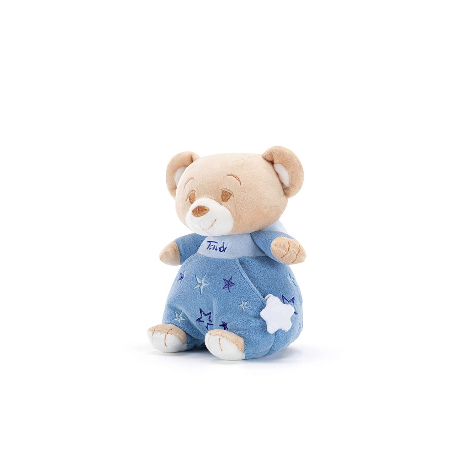 Мягкая игрушка TRUDI Мишка в голубом для малышей 12x18x11 - фото 1