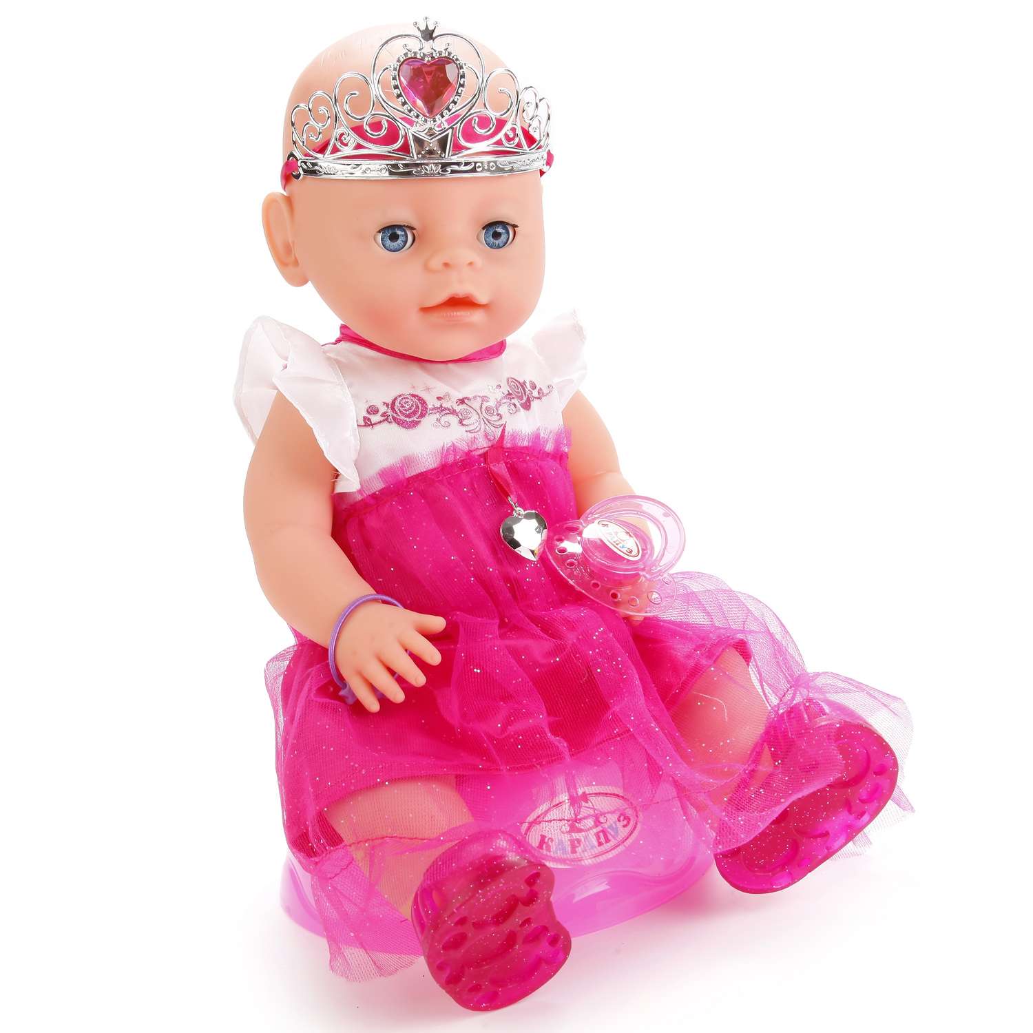 Кукла Карапуз интерактивная в ярко-розовом платье Y40BB-DP-PRS-RU 215457 - фото 5