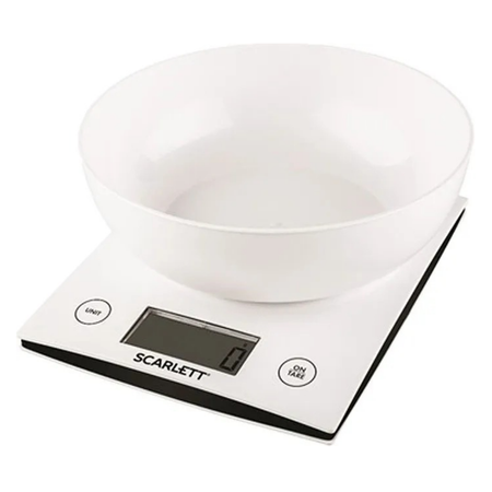Весы кухонные электронные Scarlett SC-KS57B10 до 5кг белый