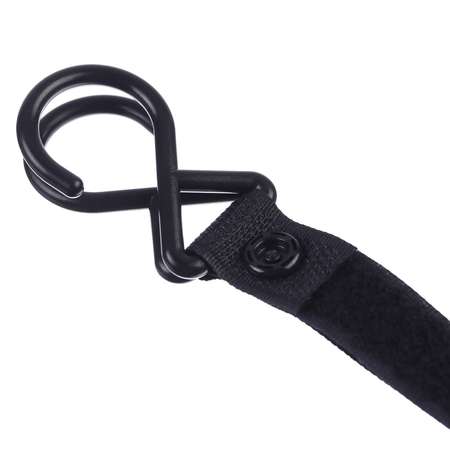 Крючок Sima-Land пластиковый для коляски на липучке цвет черный Крошка Я