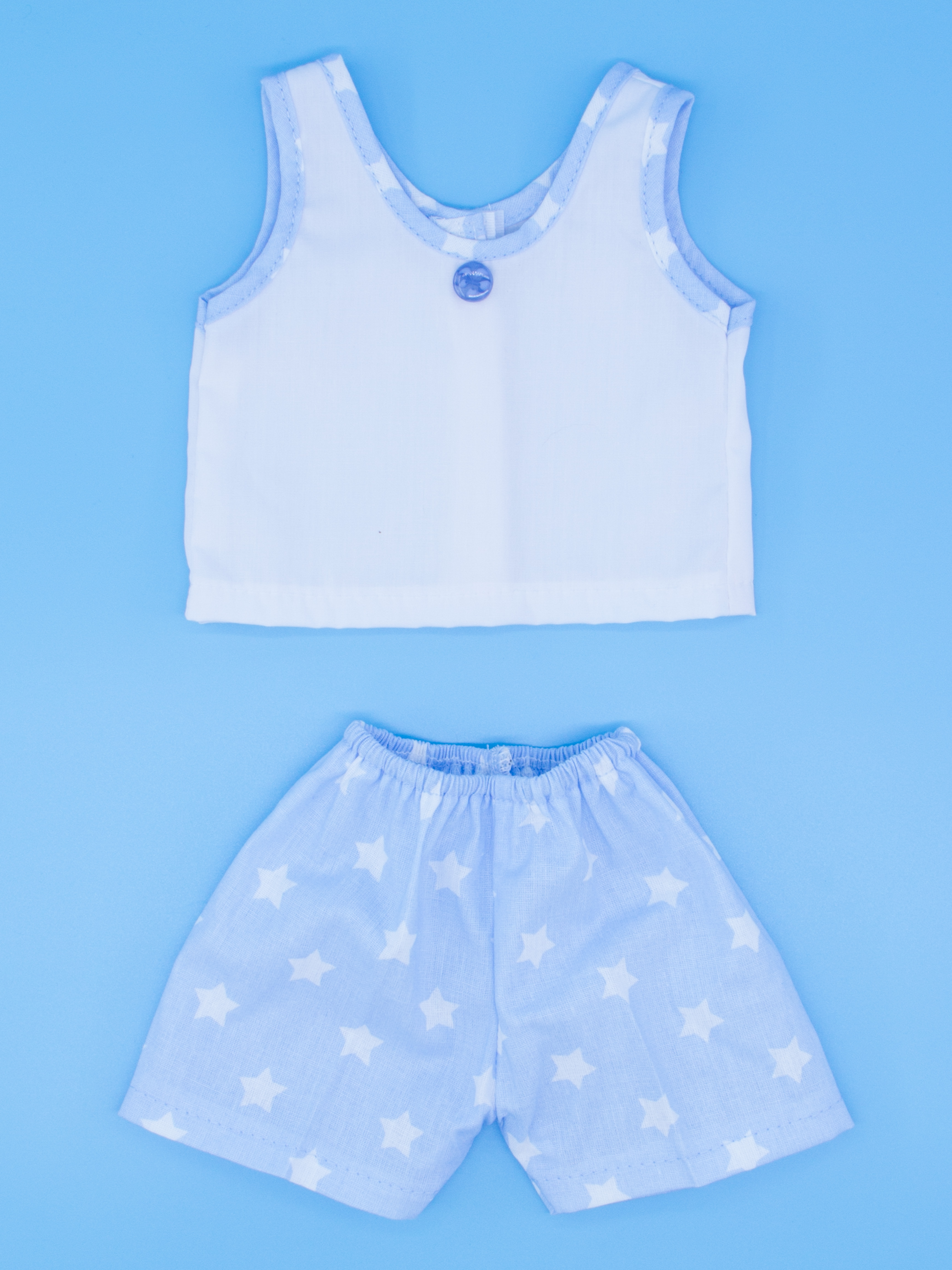 Комплект одежды МОДНИЦА для пупса 43-48 см голубой 6129голубой-белый - фото 8