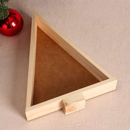 Кашпо Sima-Land деревянное «Ящик Ёлочка треугольником» МАССИВ 32×23×4.5 см