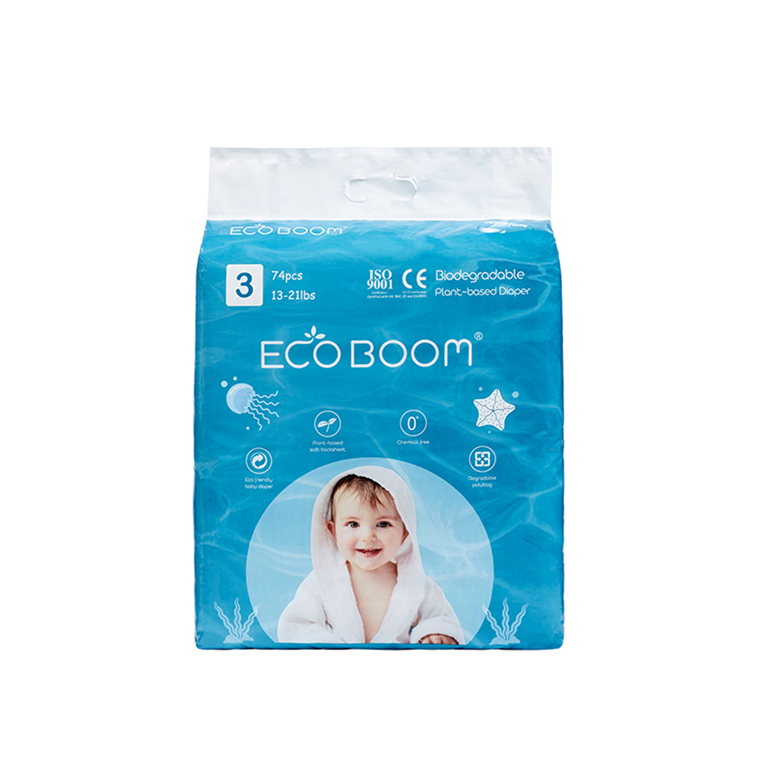 Подгузники ECO BOOM Eco 74 шт. M - фото 1