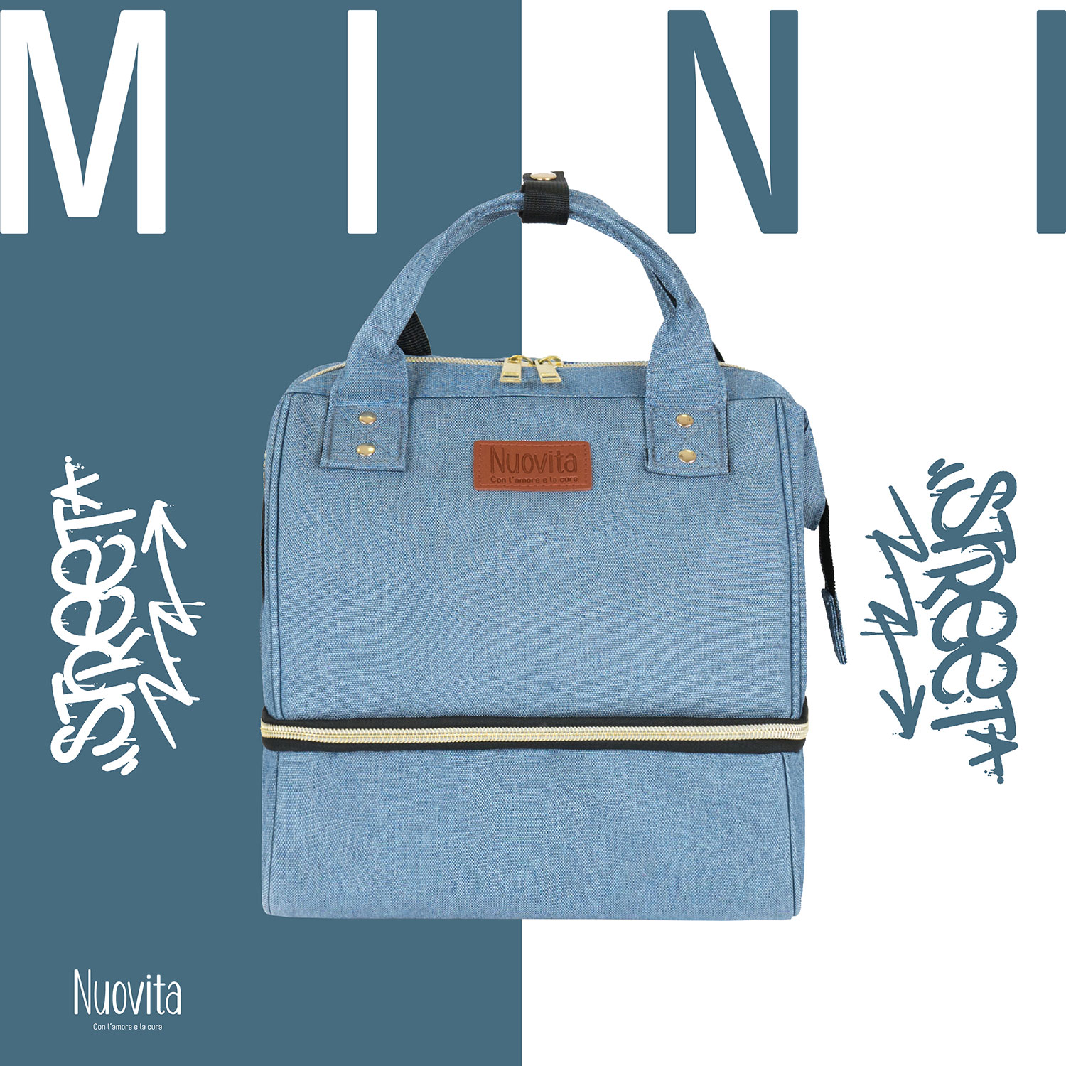 Рюкзак для мамы Nuovita CAPCAP mini Голубой - фото 2