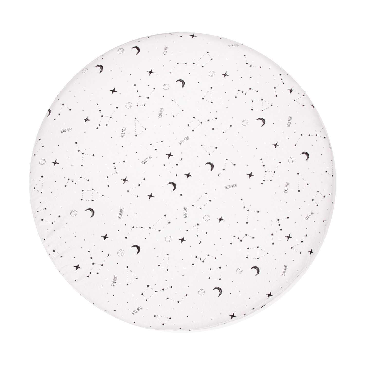 Простыня AmaroBaby на резинке круглая 75х75х12 STARS белый - фото 1
