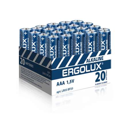 Батарейки Ergolux LR03 BP20