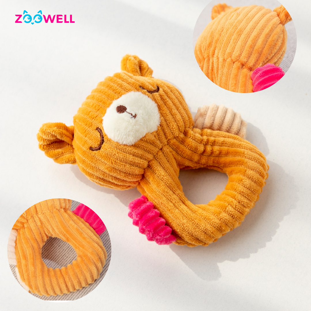 Игрушка для собак ZDK ZooWell плюшевый мишка шуршащий - фото 6