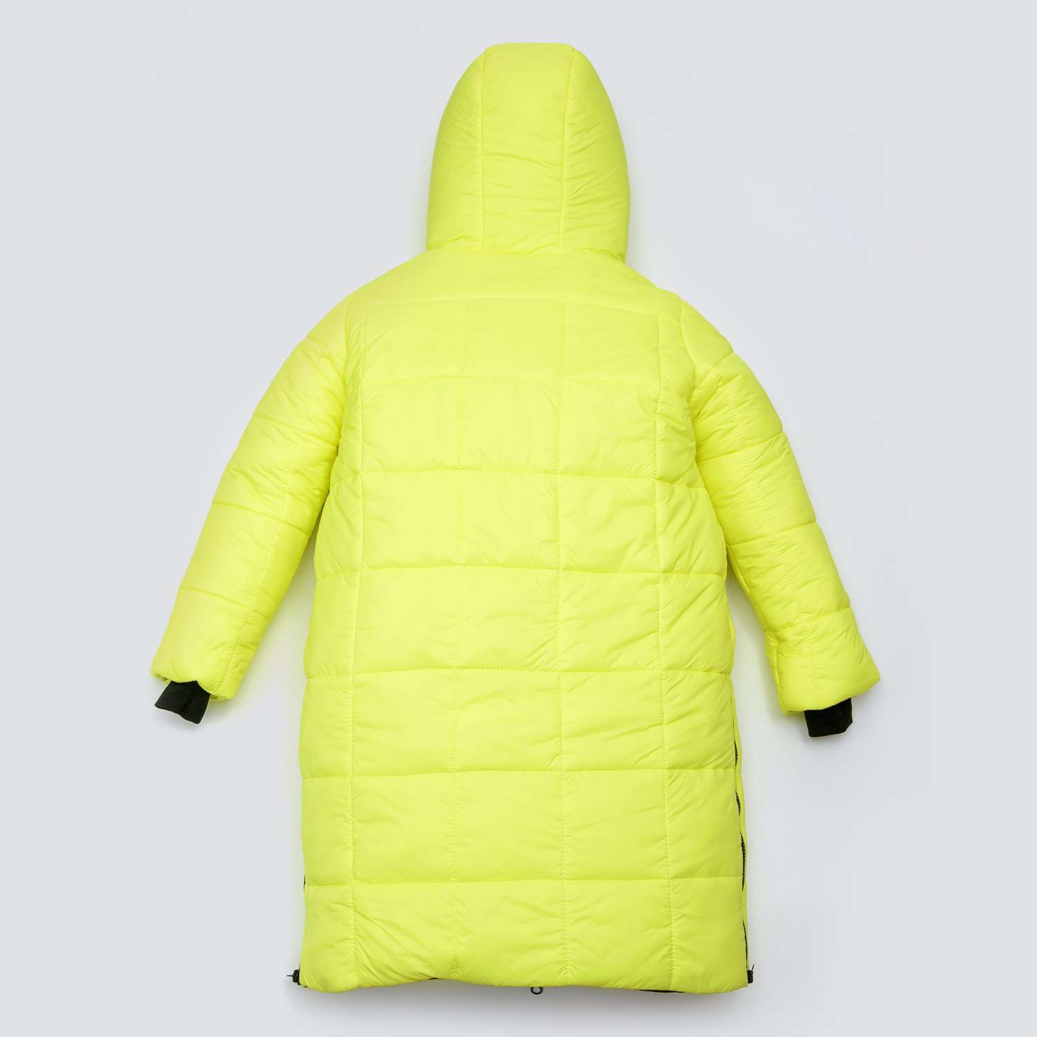 Пальто Orso Bianco OB41057-12_желтый неон/черный - фото 4