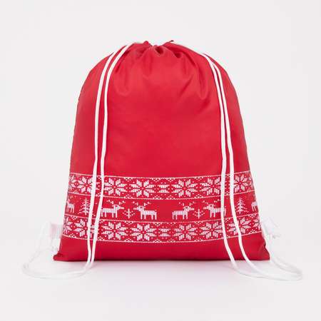 Мешок-рюкзак Sima-Land новогодний на шнурке. цвет красный