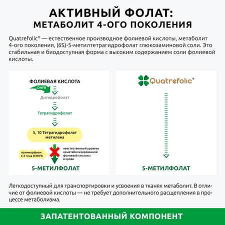 Метилфолат премиум витамины UltraBalance Фолат 400 мкг фолиевая кислота бад для здоровья женщин 270 капсул