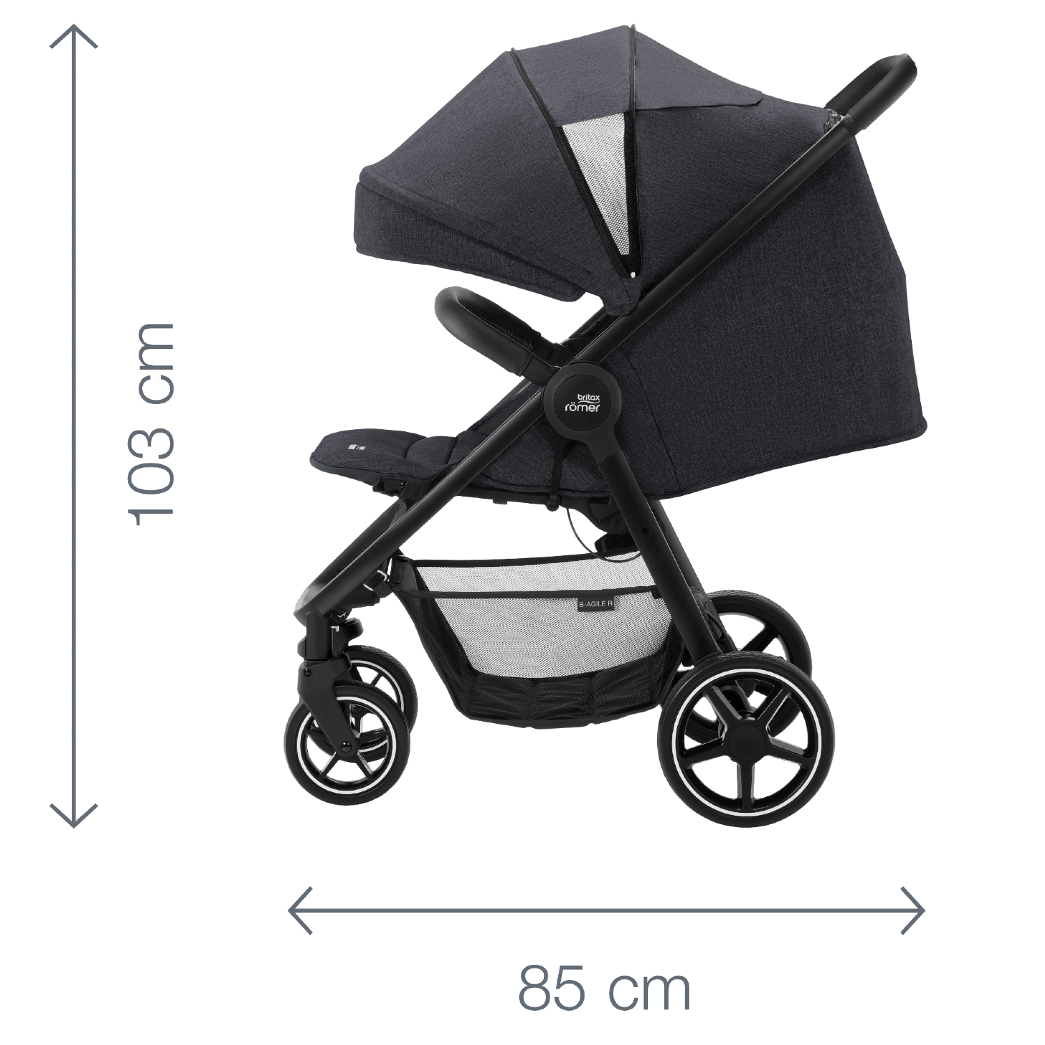 Коляска Britax Roemer B-Agile R Navy Ink-brown - фото 9