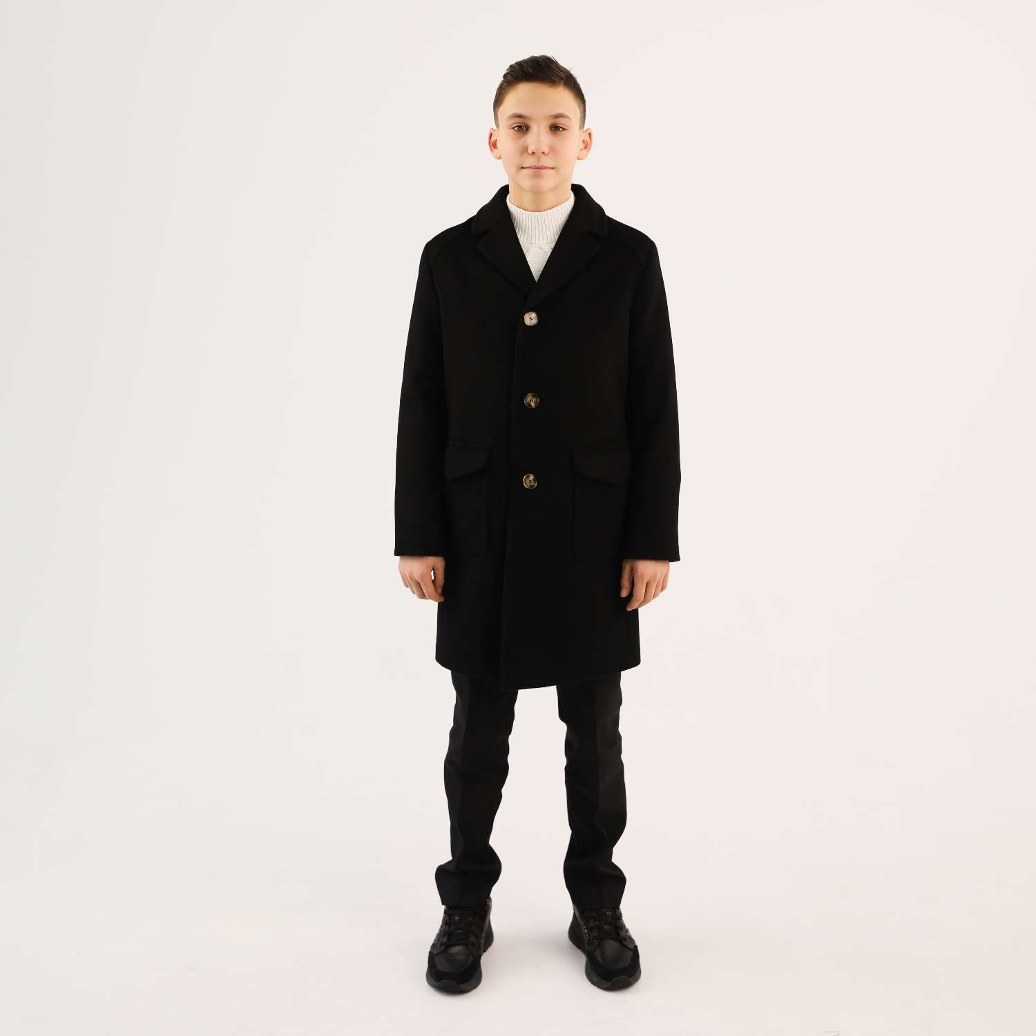 Пальто Smiths brand Ff_черный - фото 1