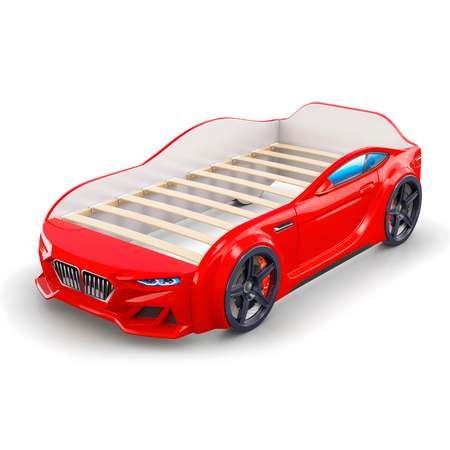 Кровать машина детская ROMACK Baby 150*70 см красная с матрасом