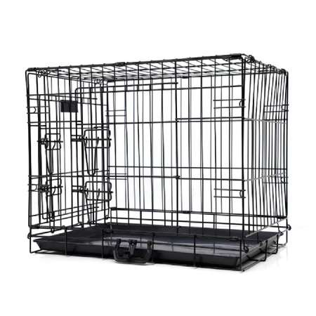 Клетка для собак Stefan с поддоном 2 двери №4 92x57x63 см черная