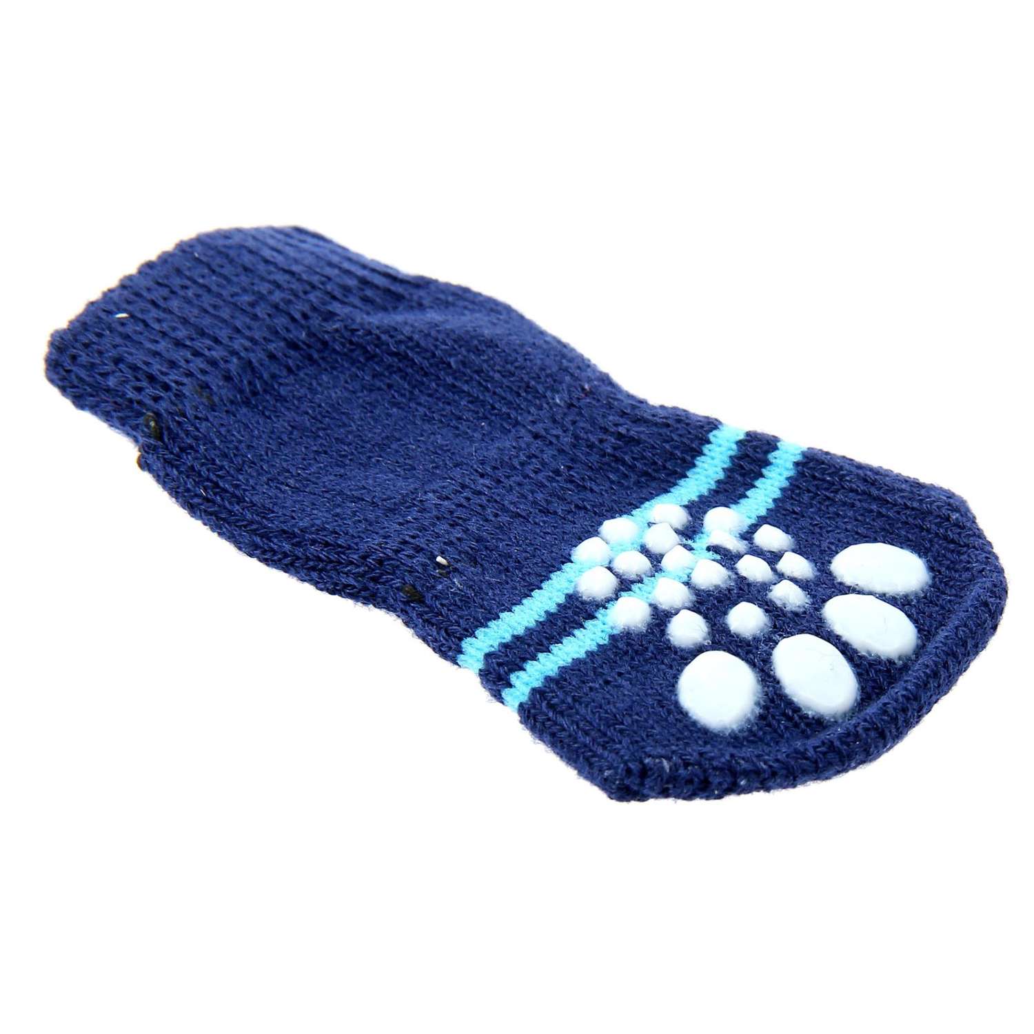Носки Пижон Снежинка размер М нескользящие 4 шт темно-синий - фото 2