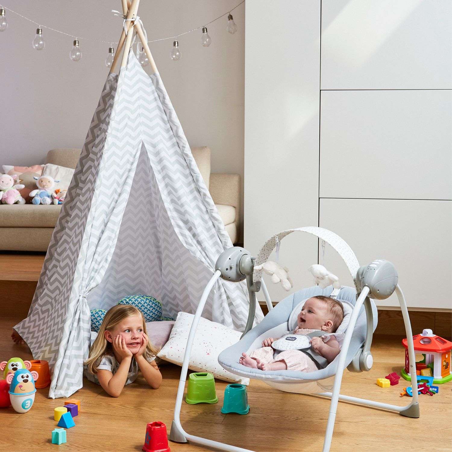 Качельки Chicco Relax Play Cool Grey - фото 12