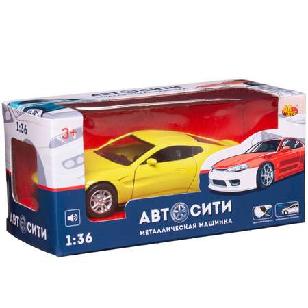 Автомобиль Abtoys АвтоСити 1:36 инерционный желтый