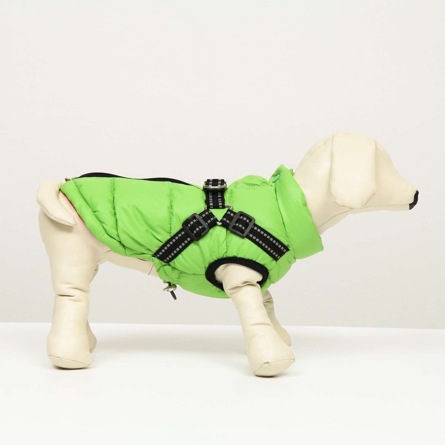 Куртка для собак Sima-Land со шлейкой салатовая - фото 2