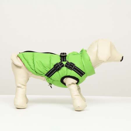 Куртка для собак Sima-Land со шлейкой салатовая