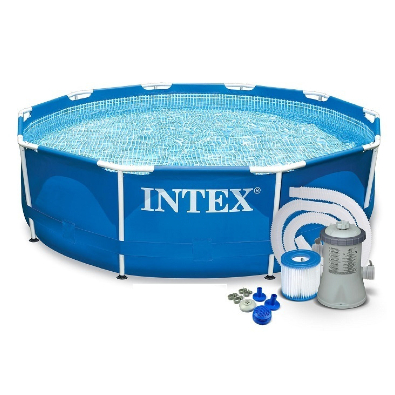 Каркасный бассейн Intex 28202NP Metal Frame Pool Set с фильтр-насосом 305х76 см 4485 л - фото 1