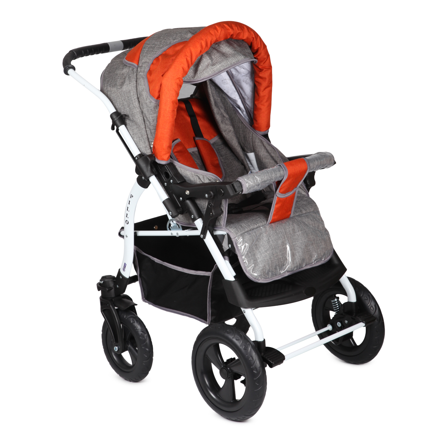 Коляска-трансформер Babyton Grey-Orange - фото 10