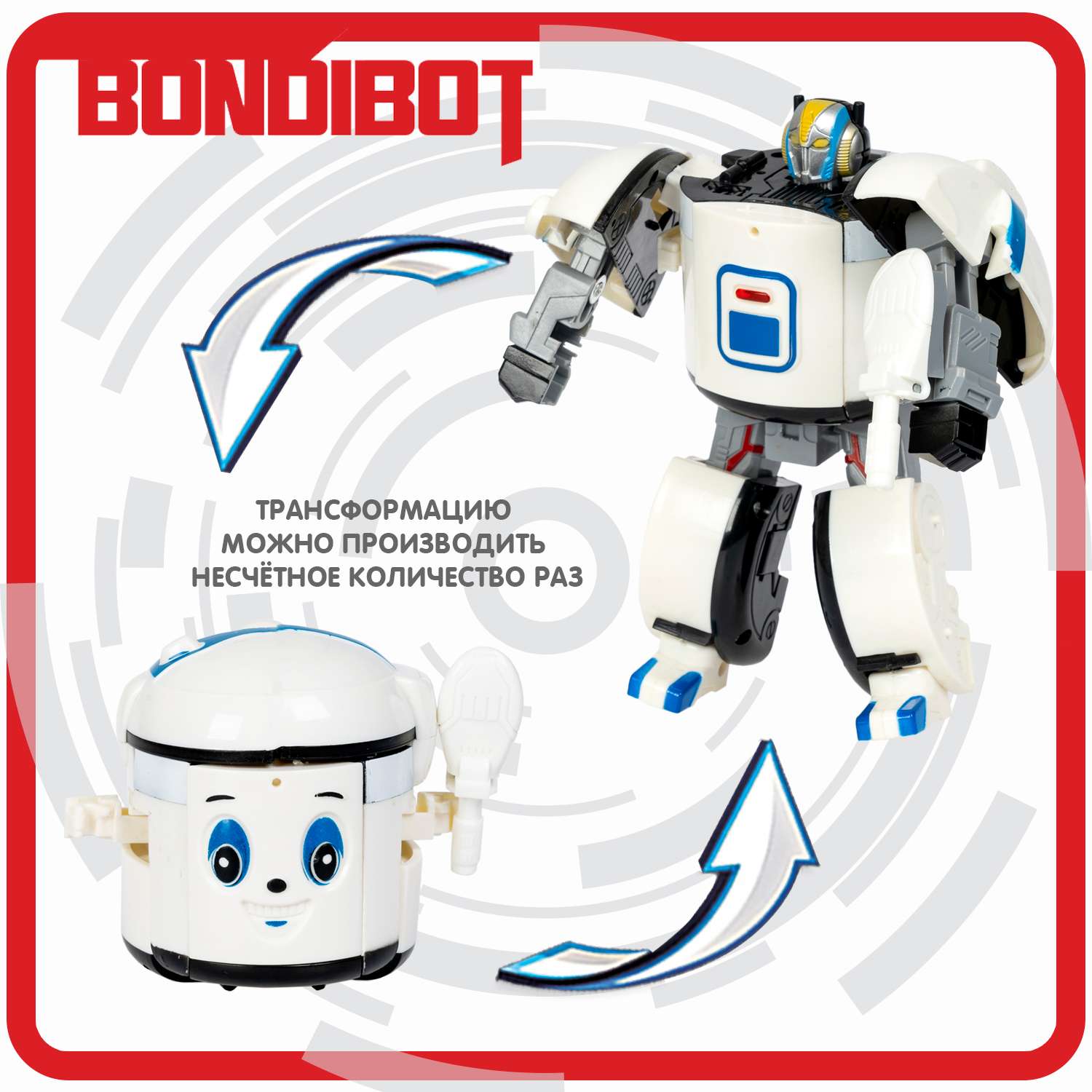 Трансформер BONDIBON BONDIBOT 2в1 робот- мультиварка белого цвета - фото 8