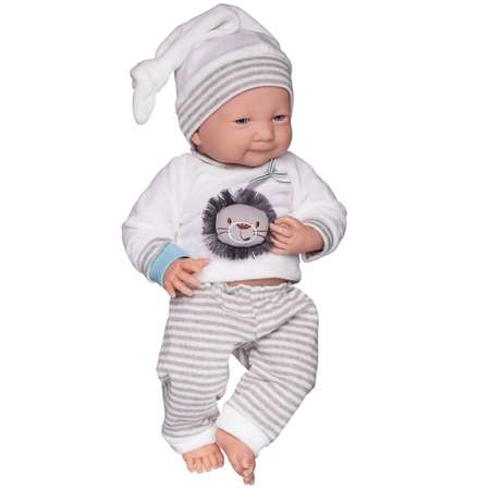 Кукла-пупс Junfa Pure Baby в белой кофточке с принтом 40см