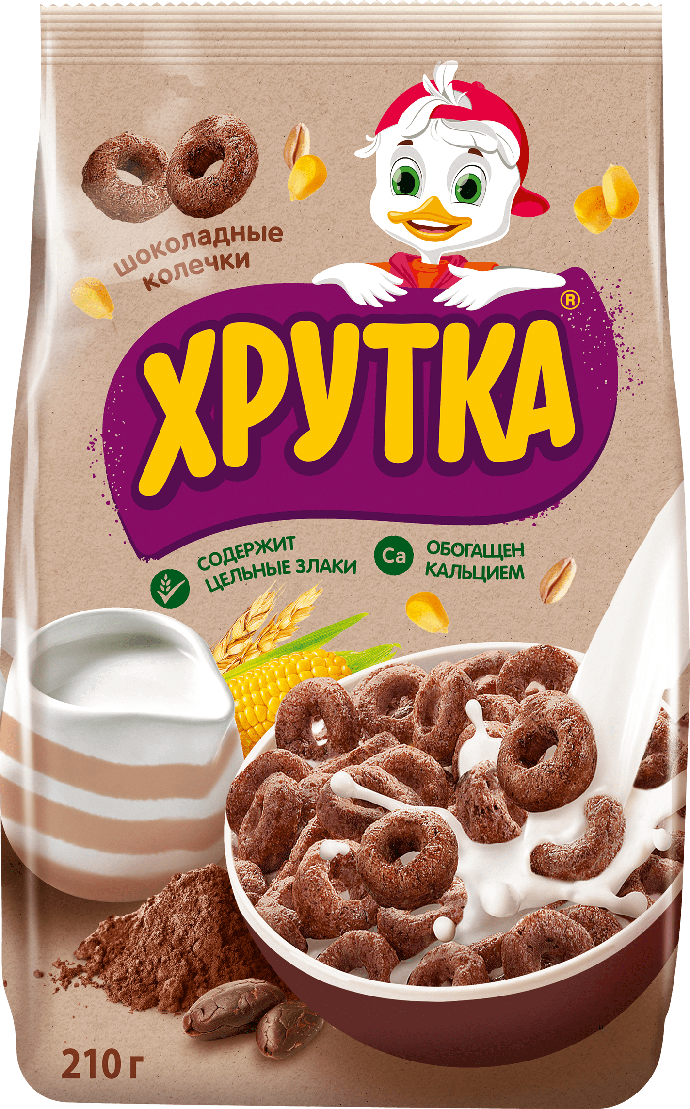 Колечки мультизлаковые Nestle Хрутка шоколадные 210г - фото 1