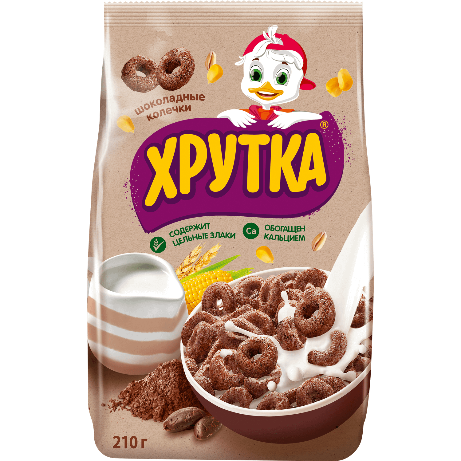 Колечки мультизлаковые Nestle Хрутка шоколадные 210г - фото 1