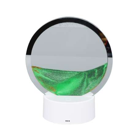 Светильник ночник СТАРТ декоративный серии Sands с песком зеленого цвета