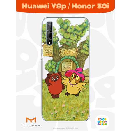Силиконовый чехол Mcover для смартфона Huawei Y8p Honor 30i Союзмультфильм Медвежонок и Сова